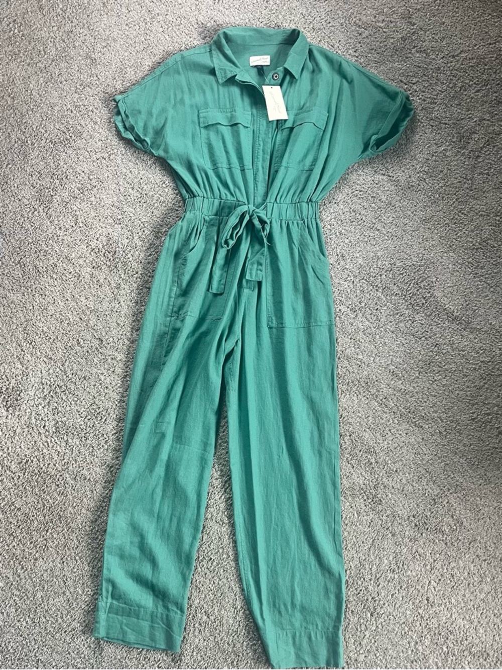 NWT: Jumpsuit Universal Thread Teal Button-Front Size 4